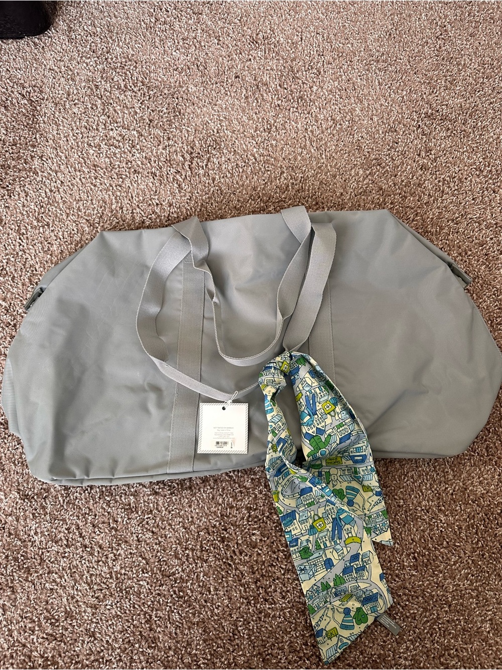Bath & Body Works Muted Gray Travel Gym Duffel Bag